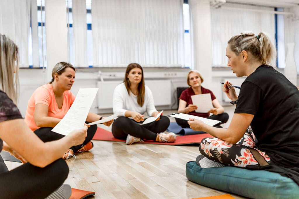 Atelier thématique organisé dans une salle de sport pour ses adhérents