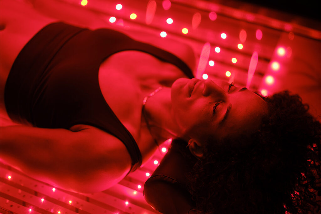 Séance de récupération et de soins proposée au sein d'un club de fitness